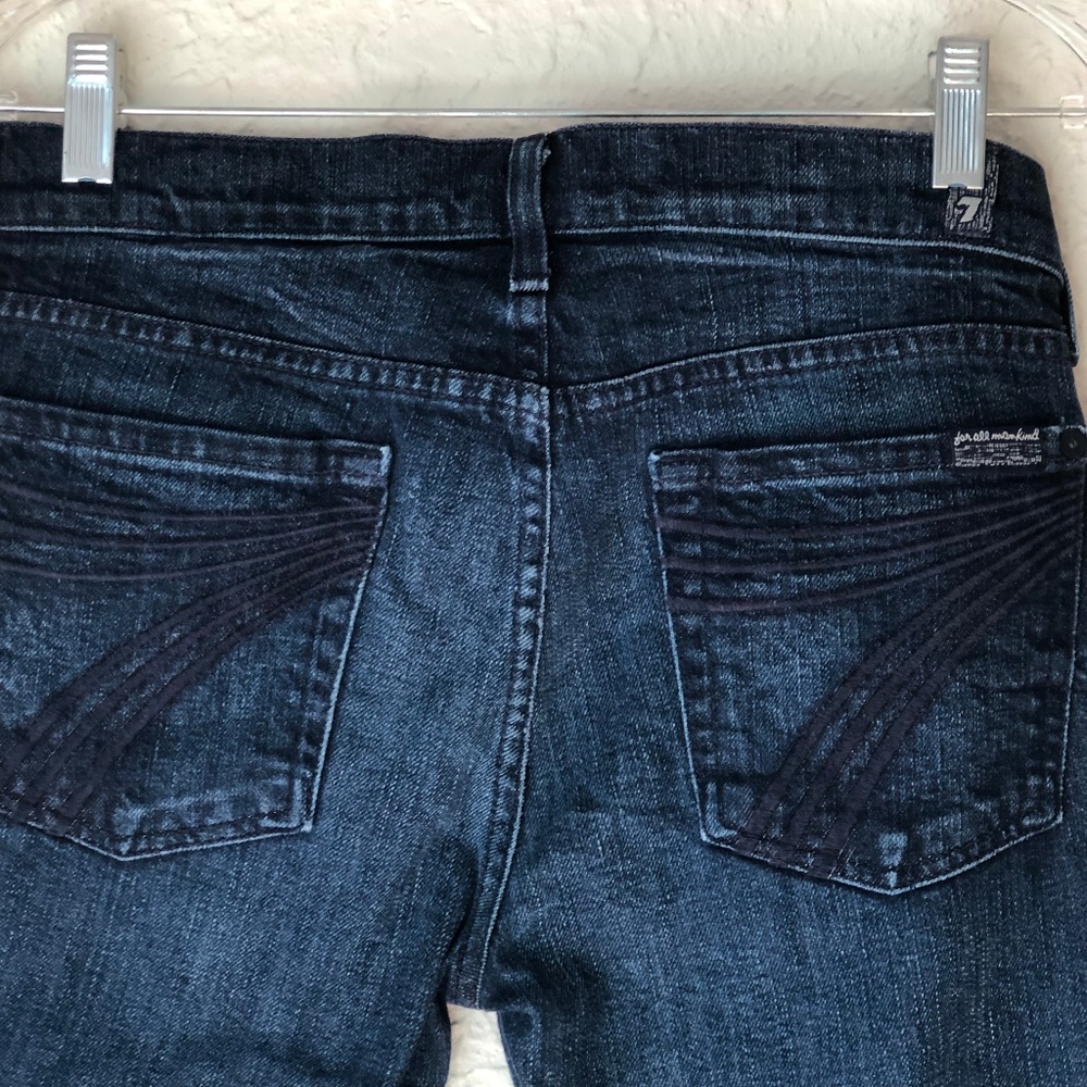 7 for all Mankind Dojo Crop Dark Wash DVCL size 28